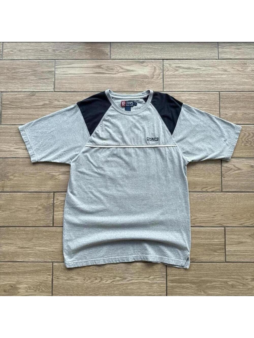 Y2K Chaps Ralph Lauren 00s Gray T shirt